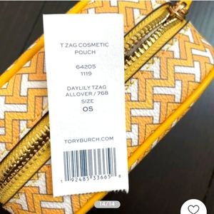 Tory burch T zag cosmetic pouch